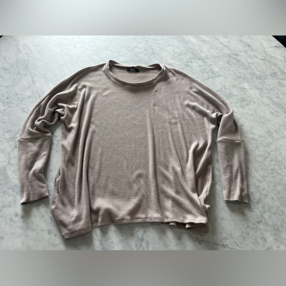 Michael Lauren Dolman Longsleeve Top Size M/L Taupe/Grayish